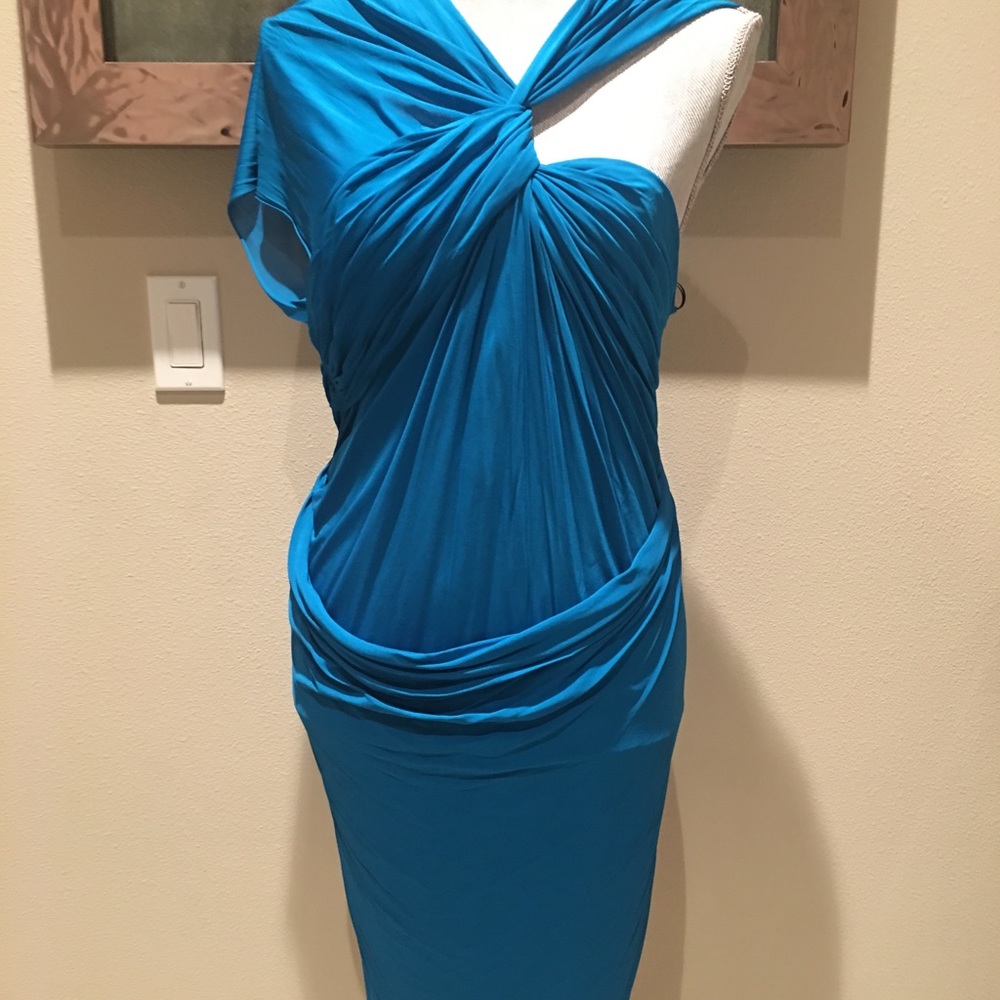 Designer turquoise/blue dress